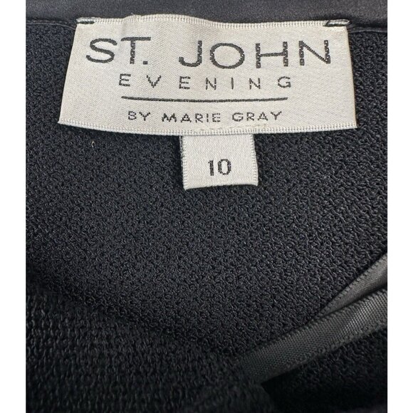 St. John Evening by Marie Gray Women's Halter Jumpsuit Black Sleeveless Size 10 - Picture 12 of 15